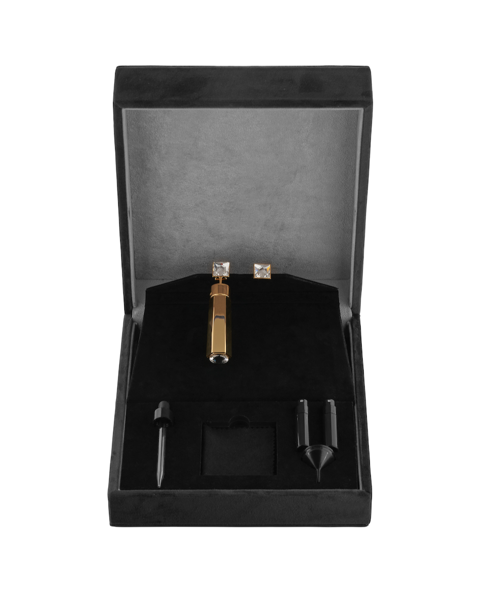 MDR POST Perfume Earrings - Shiny Yellow Gold