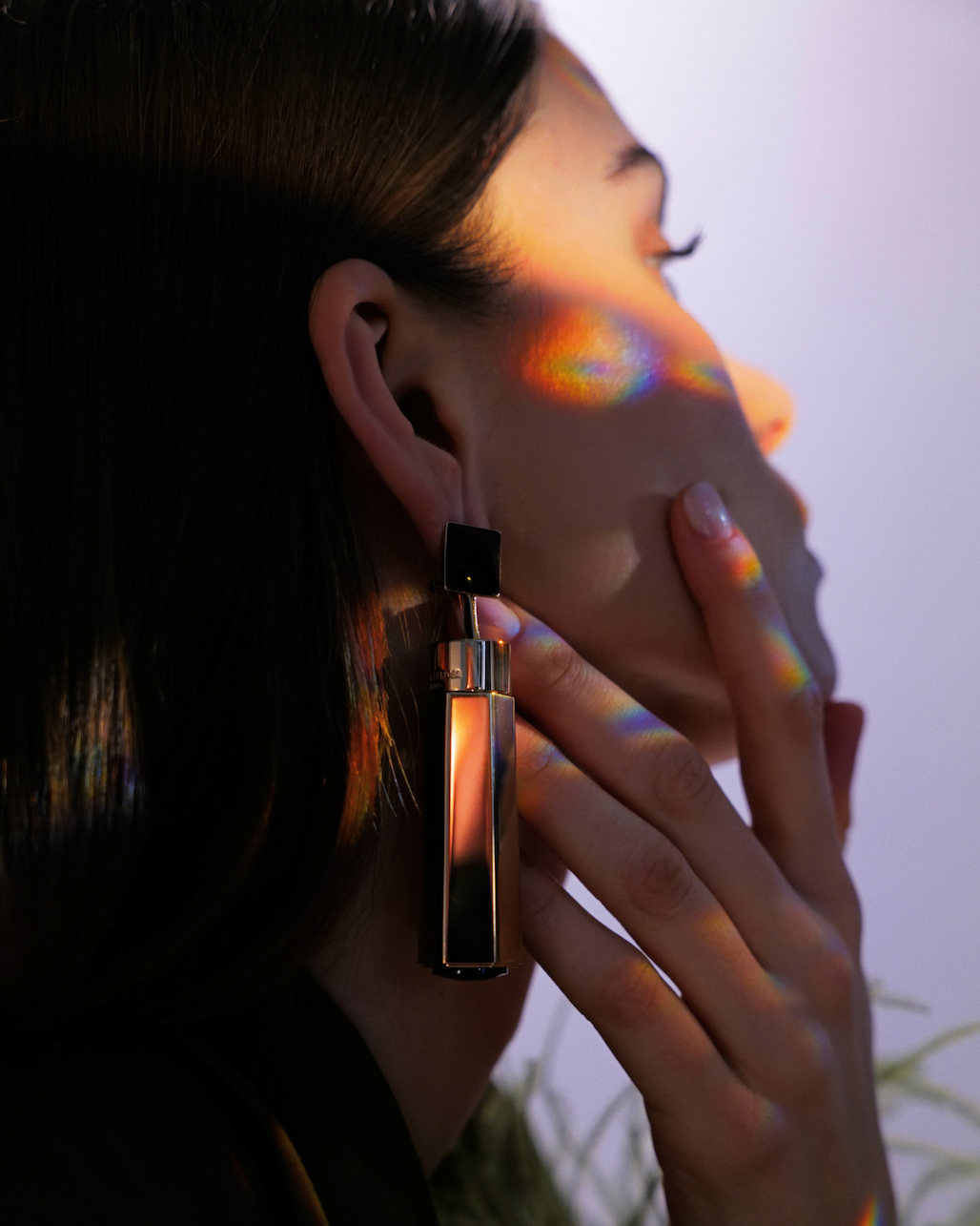 MDR CO-ORDS Perfume Earrings - Shiny Glossy Palladium