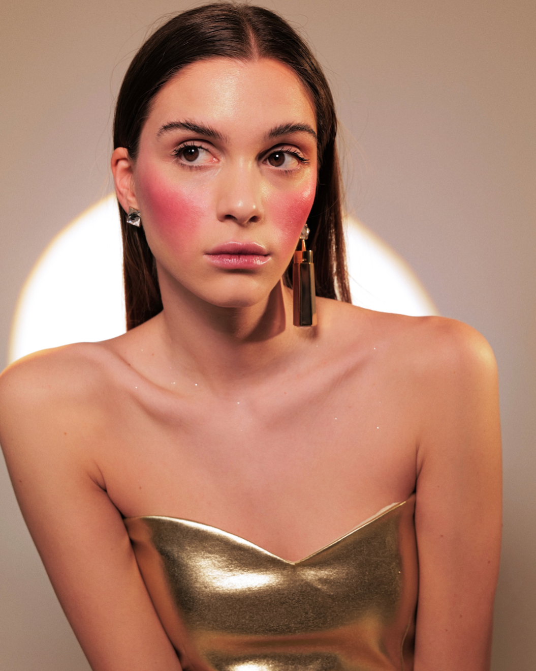 MDR POST Perfume Earrings - Shiny Yellow Gold