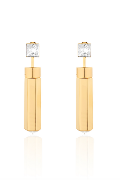 MDR CO-ORDS Perfume Earrings - Shiny Yellow Gold