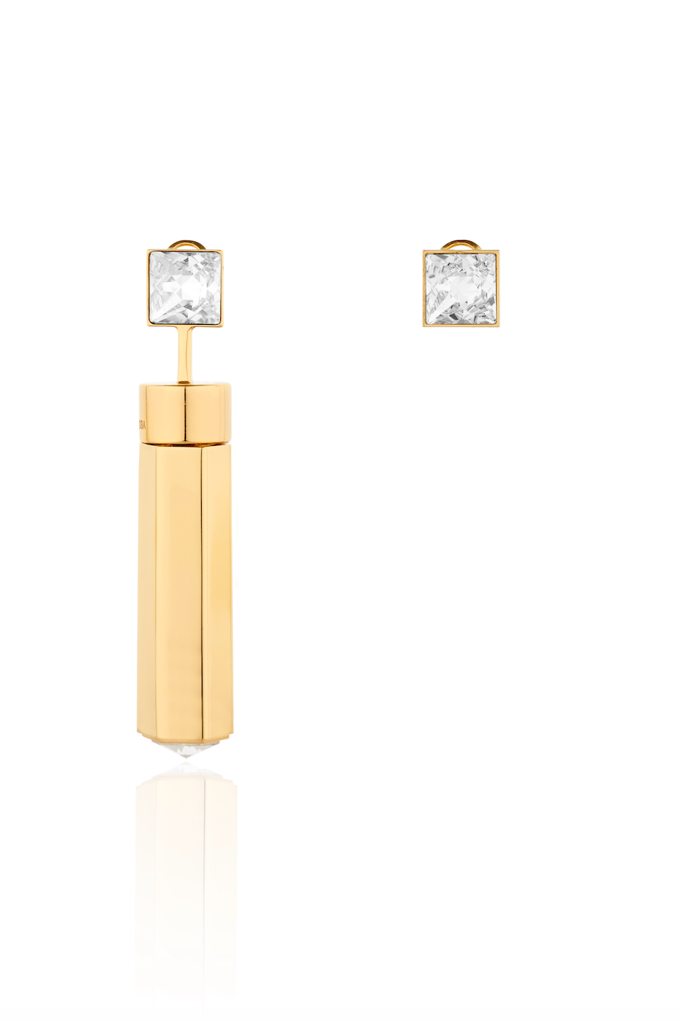 MDR POST Perfume Earrings - Shiny Yellow Gold