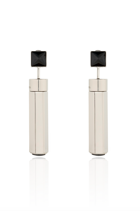 MDR CO-ORDS Perfume Earrings - Shiny Glossy Palladium