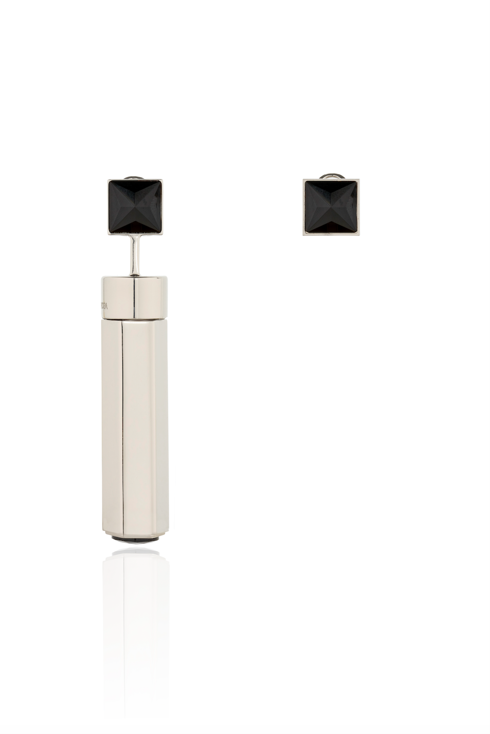 MDR POST Perfume Earrings - Shiny Glossy Palladium