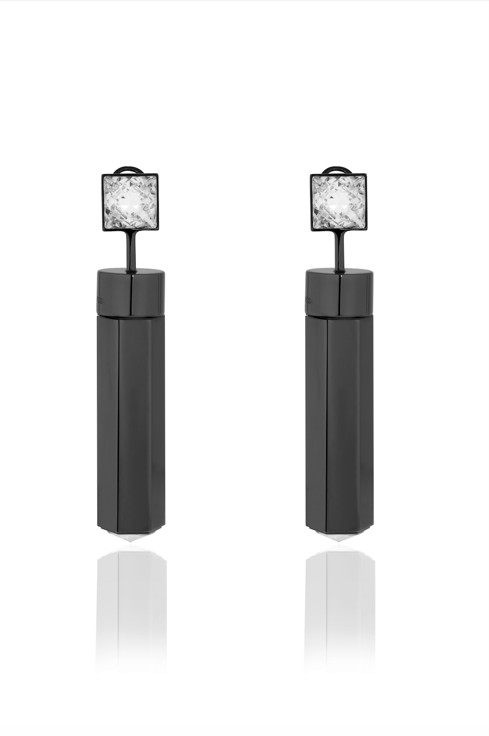 MDR CO-ORDS Perfume Earrings - Shiny Black Glam