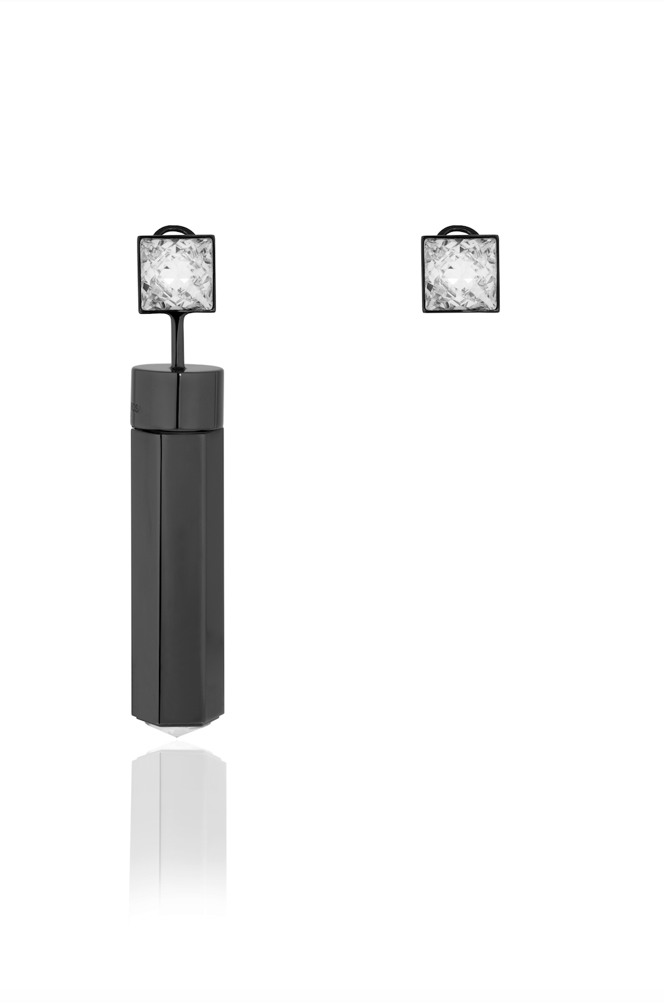 MDR POST Perfume Earrings - Shiny Black Glam