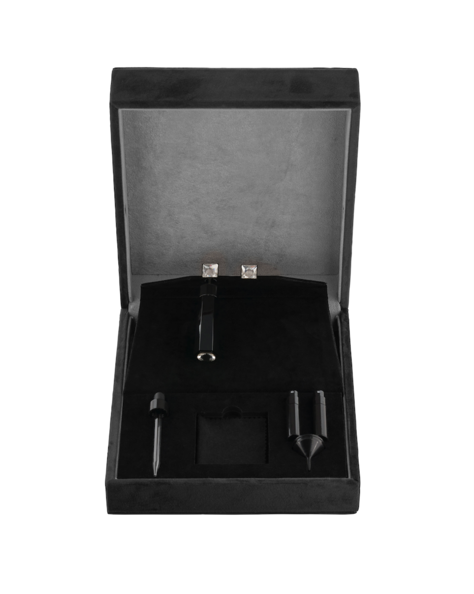 MDR CO-ORDS Perfume Earrings - Shiny Black Glam