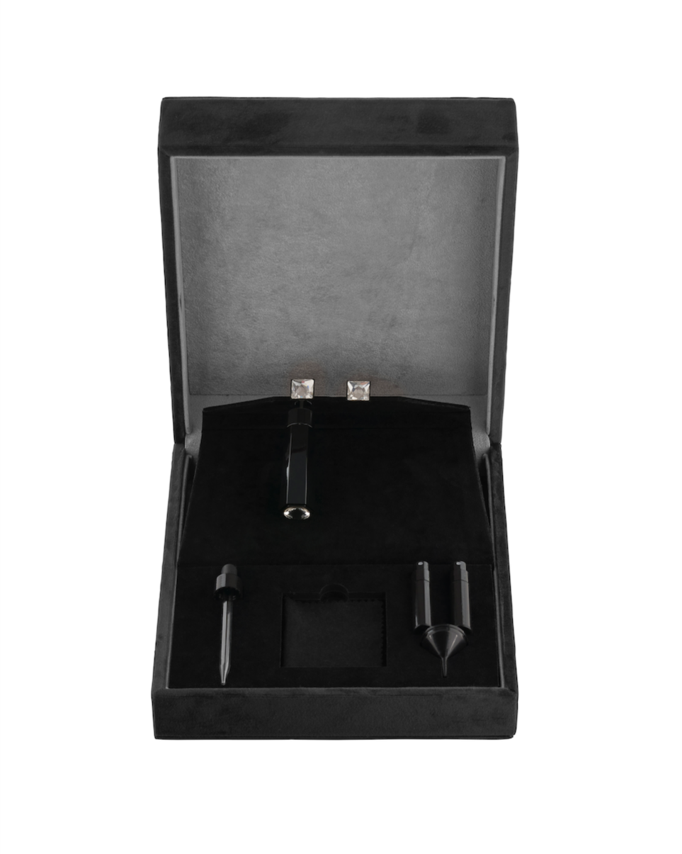 MDR POST Perfume Earrings - Shiny Black Glam