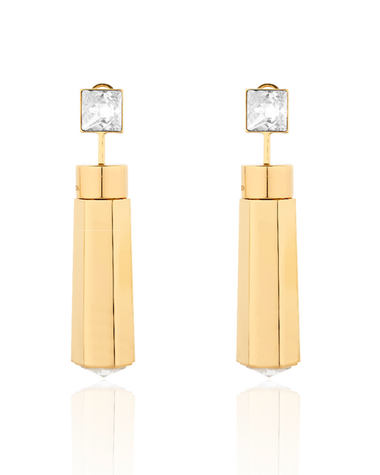 MDR CO-ORDS Perfume Earrings - Shiny Yellow Gold