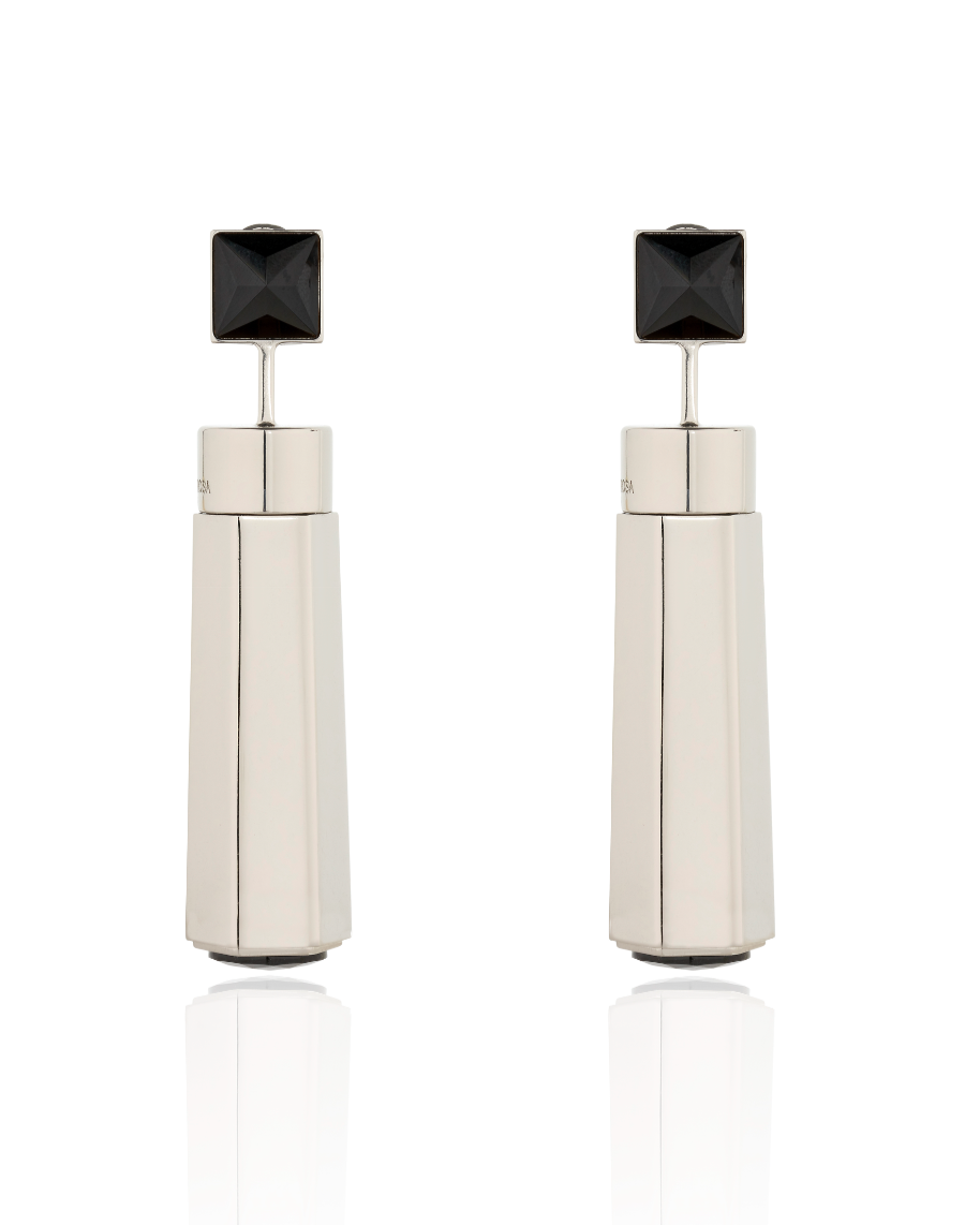 MDR CO-ORDS Perfume Earrings - Shiny Glossy Palladium